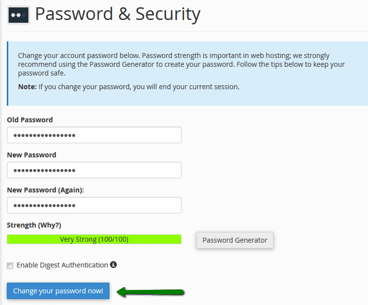 Password and Security