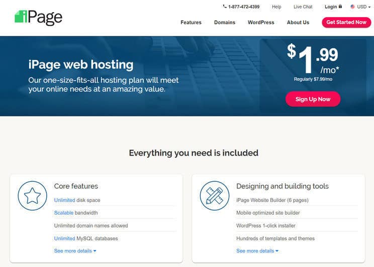 iPage Web hosting