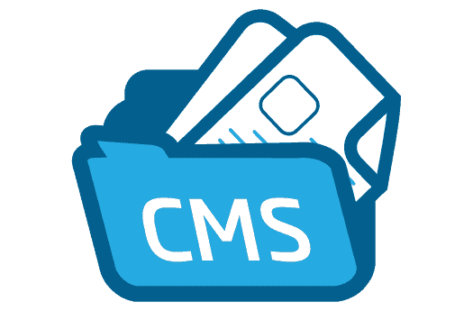folder with pieces of paper as a CMS icon